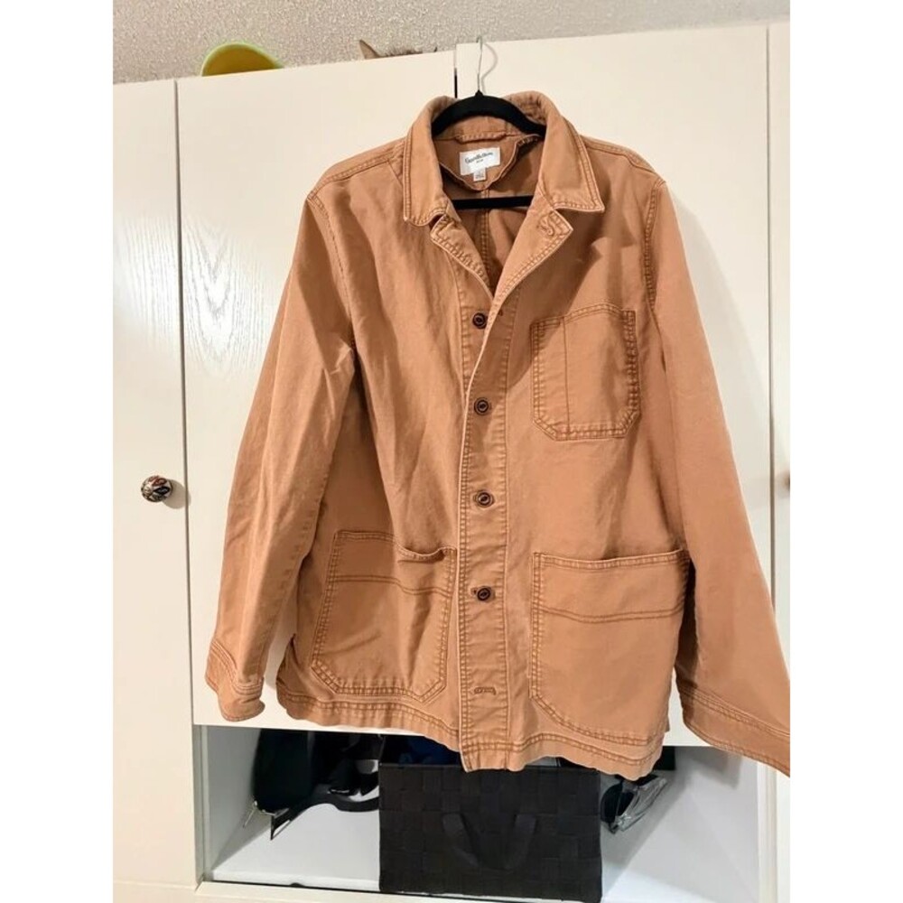 Goodfellow & Co Men's Large Brown Canvas Chore Jacket Duck Work Utility Coat L